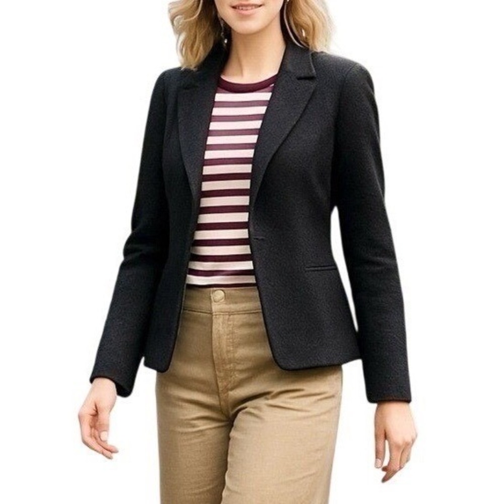 Barry Bricken VINTAGE Blue/Brown Long Sleeve Blazer Jacket